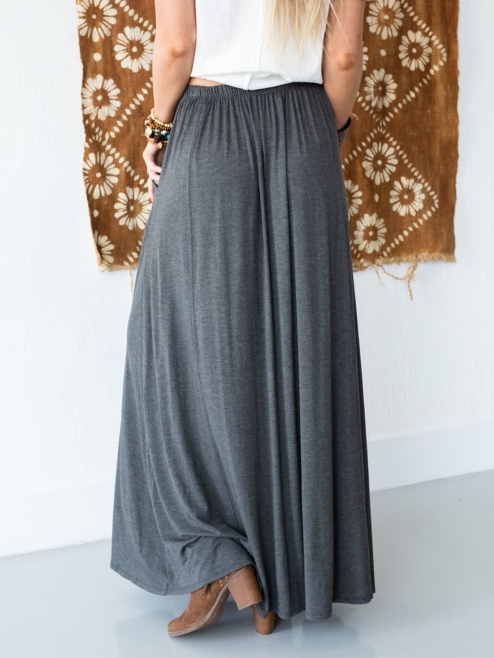 Perfect pocket maxi skirt size L bohemian minimalist crunchy granola - Picture 4 of 10